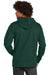 New Era NEA550 Mens Comeback Fleece Hooded Sweatshirt Hoodie w/ Pouch Pocket Dark Green Model Back