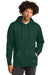 New Era NEA550 Mens Comeback Fleece Hooded Sweatshirt Hoodie w/ Pouch Pocket Dark Green Model Front