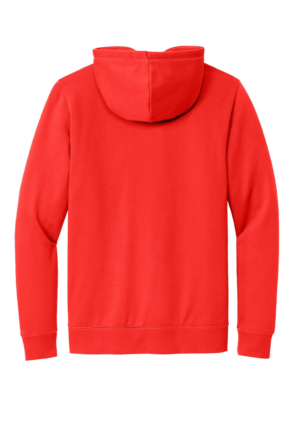 New Era NEA550 Mens Comeback Fleece Hooded Sweatshirt Hoodie w/ Pouch Pocket Deep Orange Flat Back
