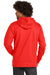 New Era NEA550 Mens Comeback Fleece Hooded Sweatshirt Hoodie w/ Pouch Pocket Deep Orange Model Back
