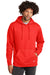 New Era NEA550 Mens Comeback Fleece Hooded Sweatshirt Hoodie w/ Pouch Pocket Deep Orange Model Front