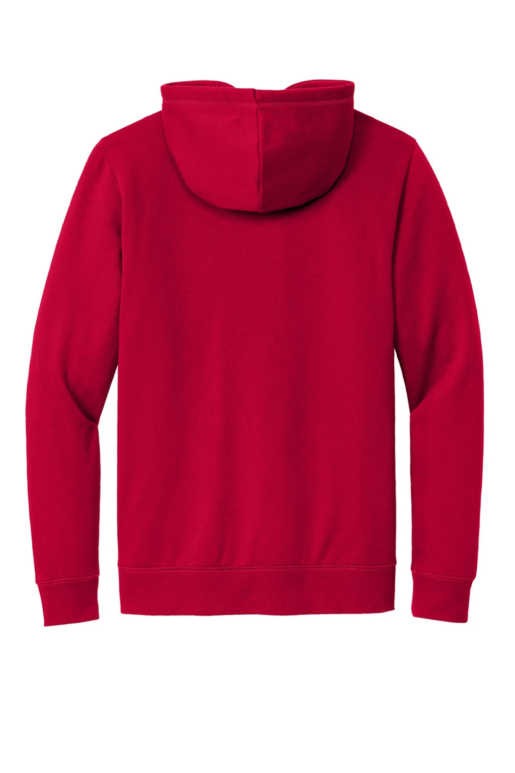 New Era NEA550 Mens Comeback Fleece Hooded Sweatshirt Hoodie w/ Pouch Pocket Scarlet Red Flat Back