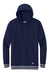 New Era NEA550 Mens Comeback Fleece Hooded Sweatshirt Hoodie w/ Pouch Pocket True Navy Blue/Heather Grey Flat Front