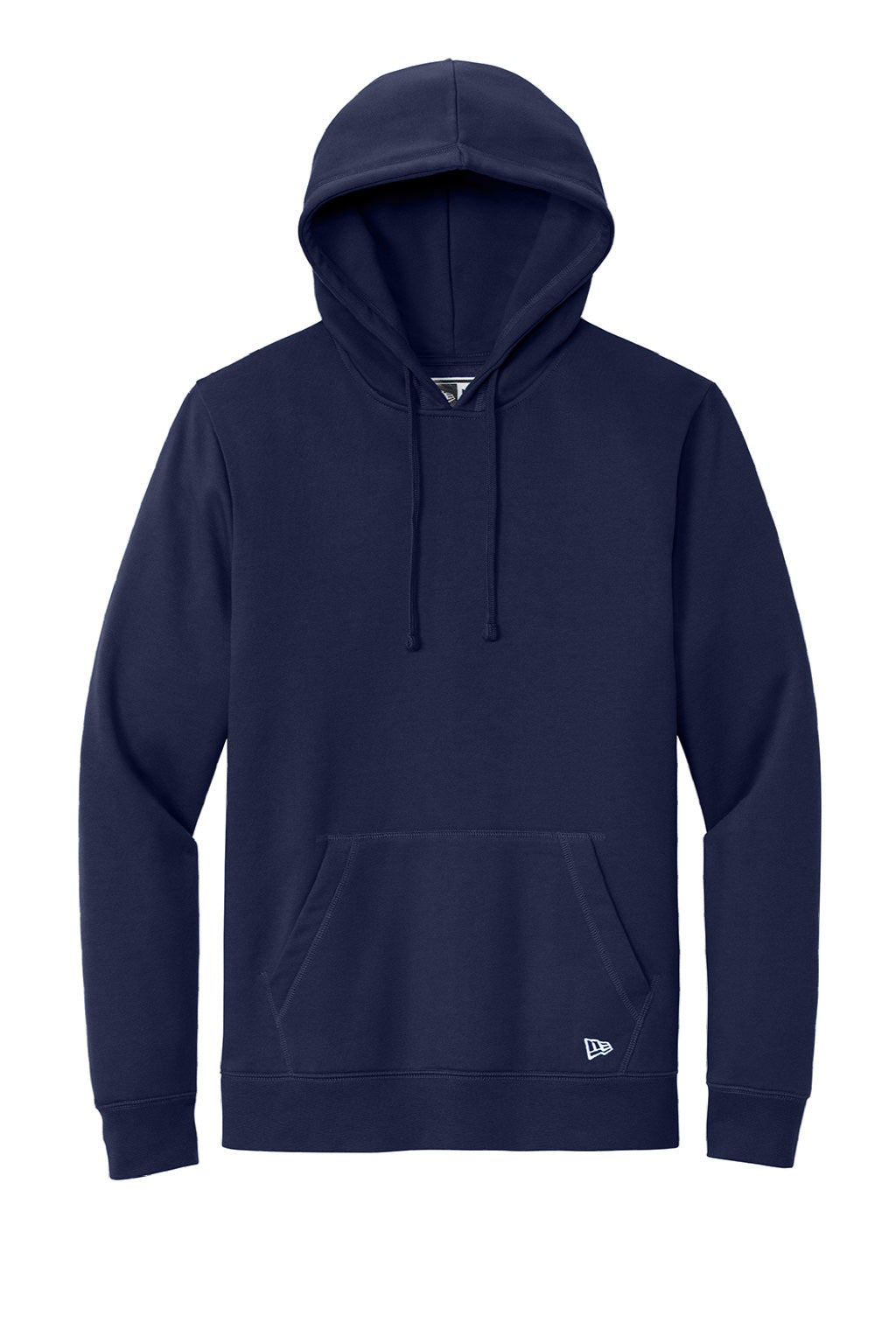 New Era NEA550 Mens Comeback Fleece Hooded Sweatshirt Hoodie w/ Pouch Pocket True Navy Blue Flat Front