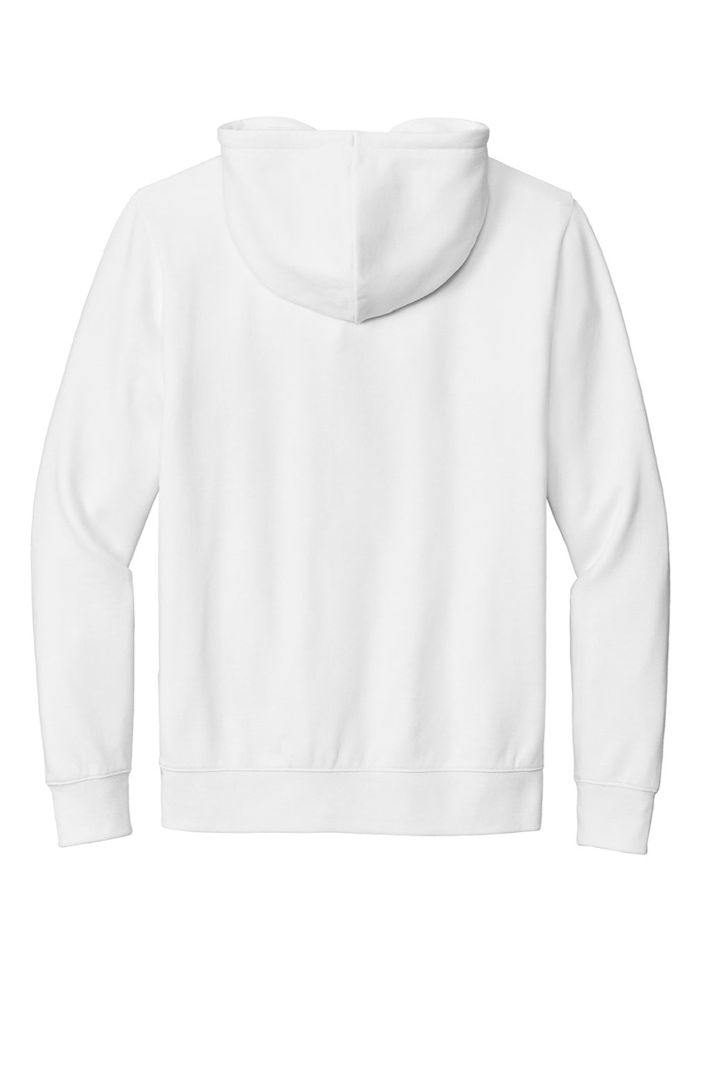 New Era NEA550 Mens Comeback Fleece Hooded Sweatshirt Hoodie w/ Pouch Pocket White Flat Back