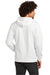 New Era NEA550 Mens Comeback Fleece Hooded Sweatshirt Hoodie w/ Pouch Pocket White Model Back