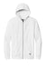 New Era NEA551 Mens Comeback Fleece Full Zip Hooded Sweatshirt Hoodie w/ Pockets White Flat Front