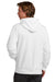 New Era NEA551 Mens Comeback Fleece Full Zip Hooded Sweatshirt Hoodie w/ Pockets White Model Back