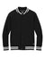 New Era NEA560 Mens Varsity Heavyweight Fleece Snap Down Jacket Black Flat Front