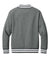 New Era NEA560 Mens Varsity Heavyweight Fleece Snap Down Jacket Grey Frost Flat Back