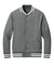 New Era NEA560 Mens Varsity Heavyweight Fleece Snap Down Jacket Grey Frost Flat Front
