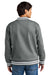 New Era NEA560 Mens Varsity Heavyweight Fleece Snap Down Jacket Grey Frost Model Back