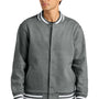 New Era Mens Varsity Heavyweight Fleece Snap Down Jacket - Grey Frost - COMING SOON
