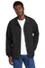 New Era NEA601 Mens Water Resistant Snap Down Coach's Jacket Black Model Front