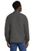 New Era NEA601 Mens Water Resistant Snap Down Coach's Jacket Graphite Grey Model Back
