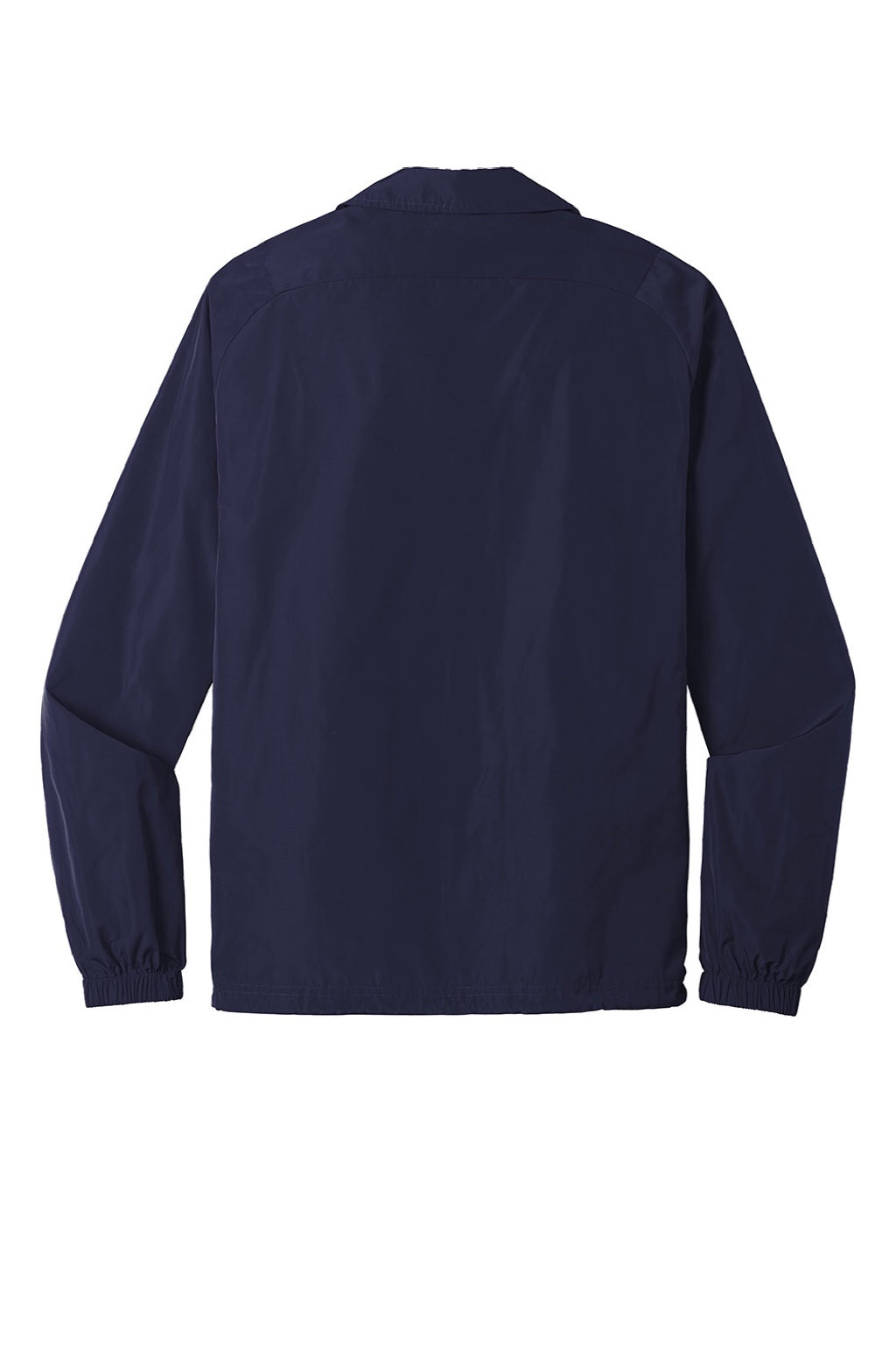 New Era NEA601 Mens Water Resistant Snap Down Coach's Jacket True Navy Blue Flat Back