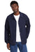 New Era NEA601 Mens Water Resistant Snap Down Coach's Jacket True Navy Blue Model Front