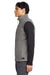 The North Face NF0A47FA Mens Sweater Fleece Full Zip Vest Heather Medium Grey Model Side