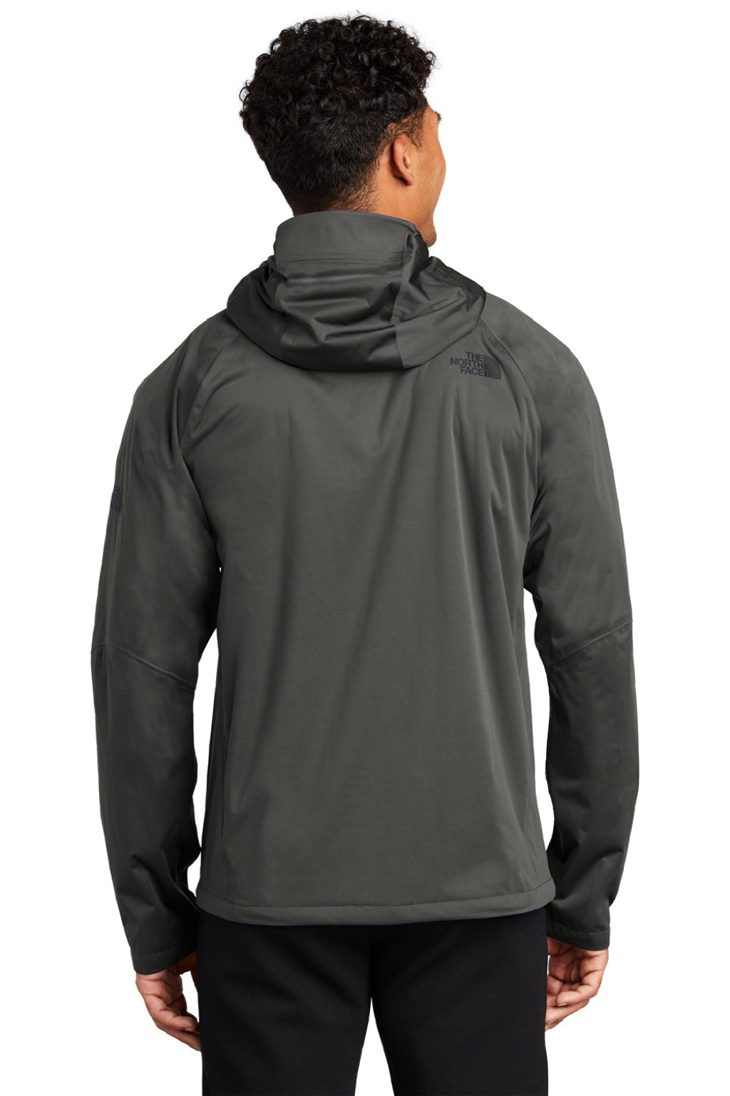 The North Face NF0A47FG Mens All Weather DryVent Windproof & Waterproof Full Zip Hooded Jacket Asphalt Grey Model Back
