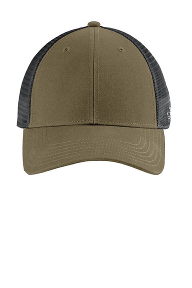 The North Face Hats NF0A4VUA Mens Ultimate Trucker Hat Burnt Olive Green/Asphalt Grey Flat Front