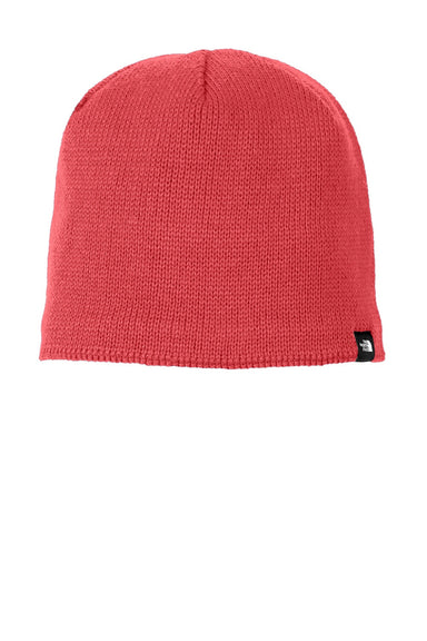 The North Face Hats NF0A4VUB Mens Mountain Beanie Cardinal Red Flat Front