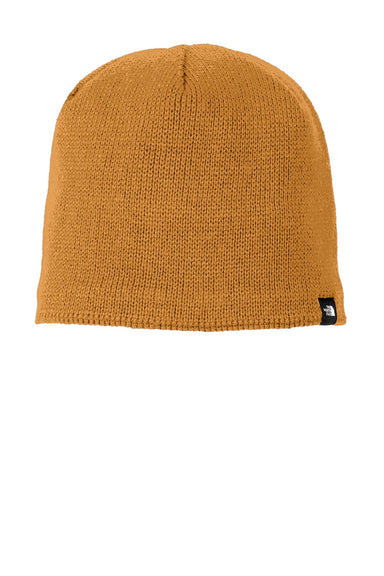 The North Face Hats NF0A4VUB Mens Mountain Beanie Timber Tan Flat Front