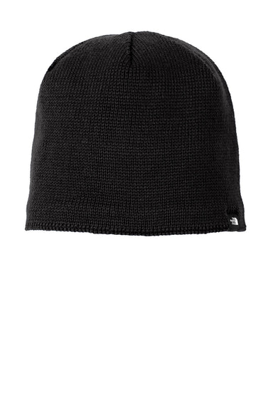 The North Face Hats NF0A4VUB Mens Mountain Beanie Black Flat Front