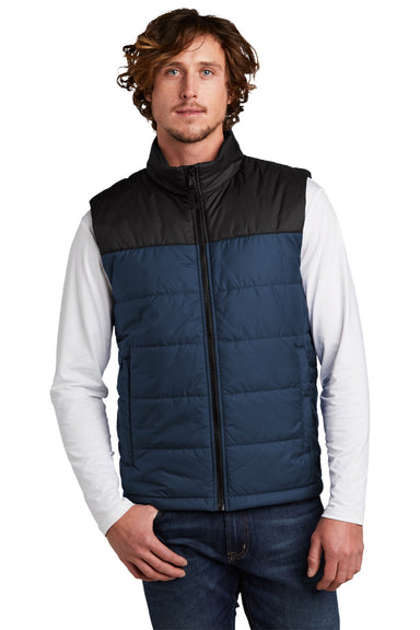 The North Face NF0A529A Mens Water Resistant Everyday Insulated Full Zip Vest Shady Blue Model Front