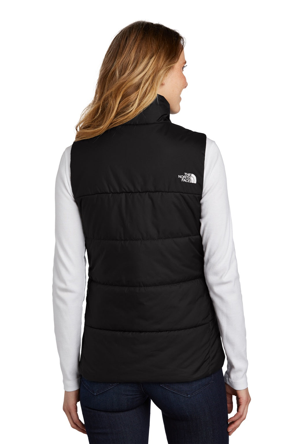 The North Face NF0A529Q Womens Water Resistant Everyday Insulated Full Zip Vest Black Model Back