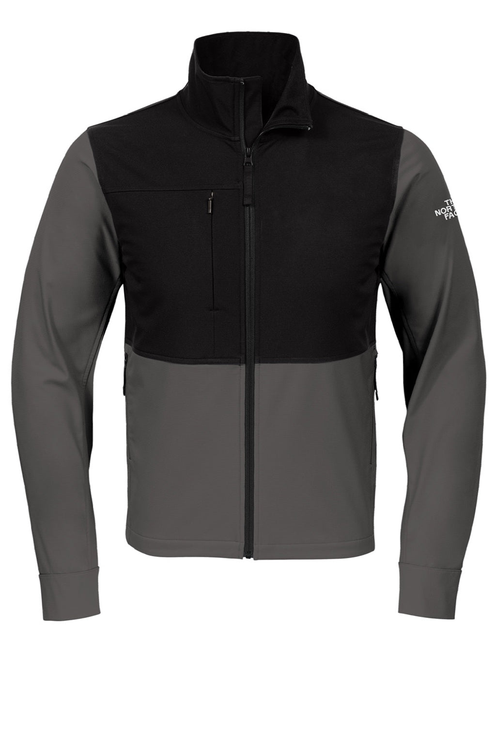 The North Face NF0A552Z Mens Castle Rock Wind & Water Resistant Full Zip Jacket Asphalt Grey Flat Front