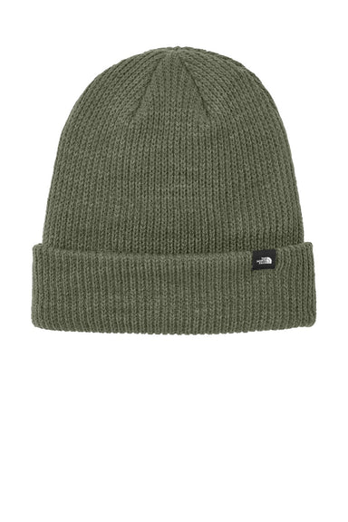 The North Face Hats NF0A5FXY Mens Truckstop Beanie New Taupe Green Flat Front