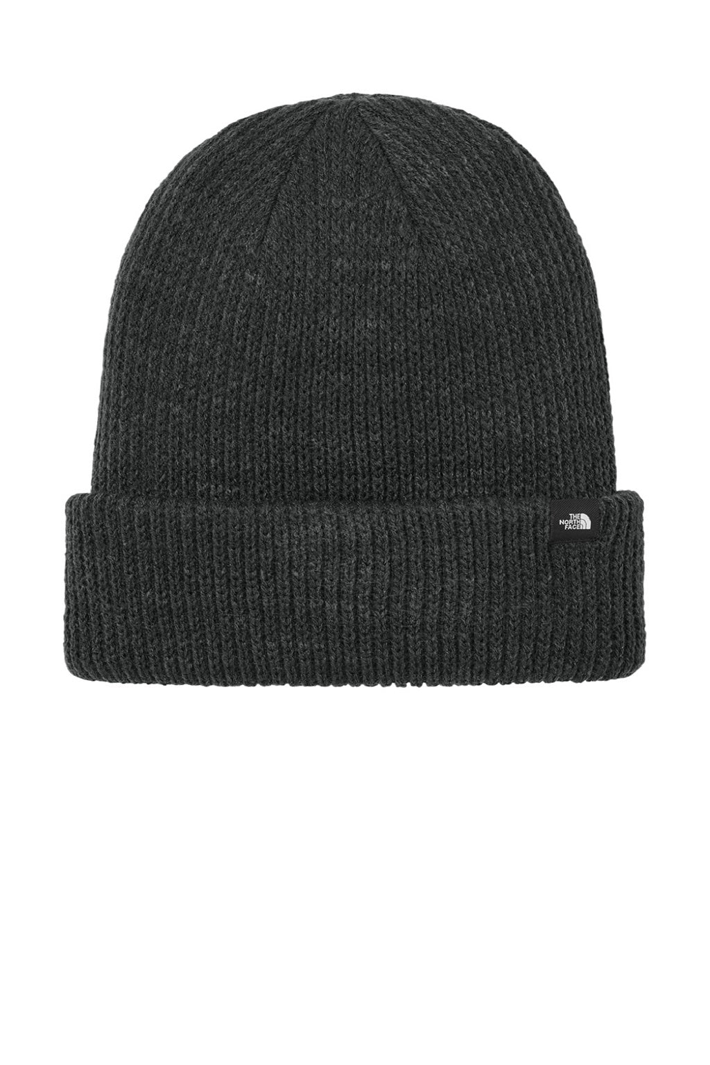 The North Face Hats NF0A5FXY Mens Truckstop Beanie Heather Black Flat Front