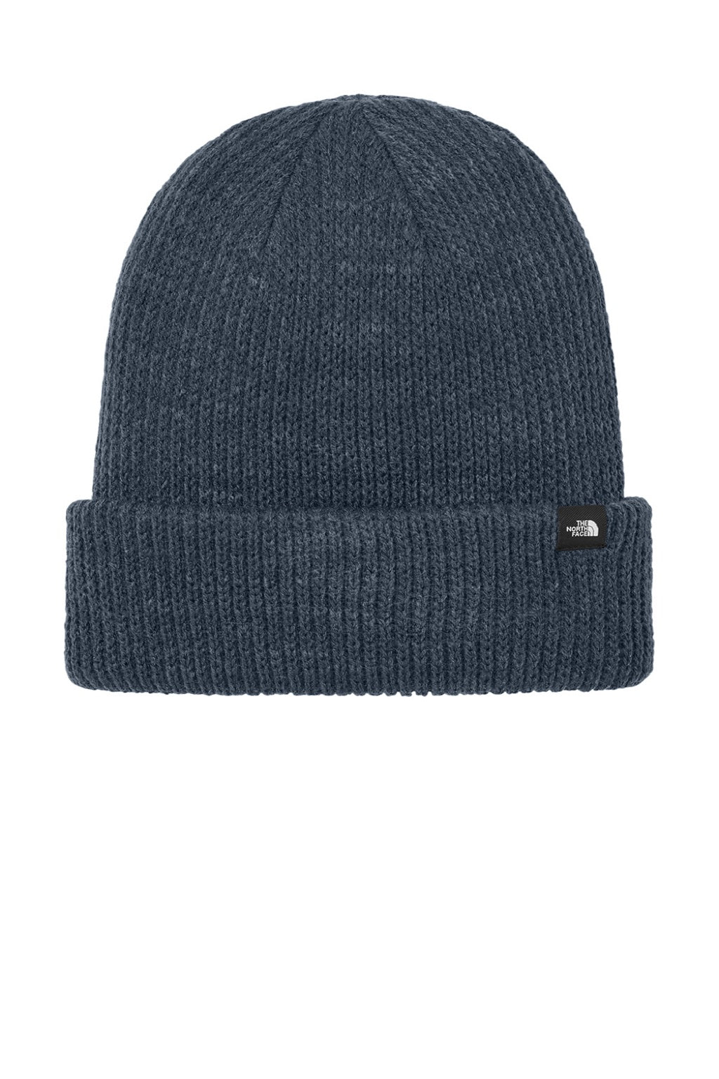 The North Face Hats NF0A5FXY Mens Truckstop Beanie Heather Urban Navy Blue Flat Front