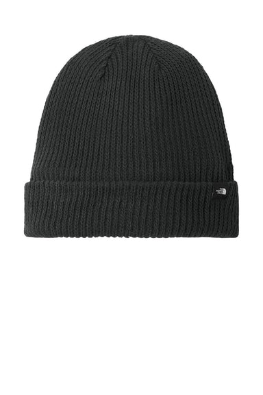 The North Face Hats NF0A7RGH Mens Circular Rib Beanie Black Flat Front