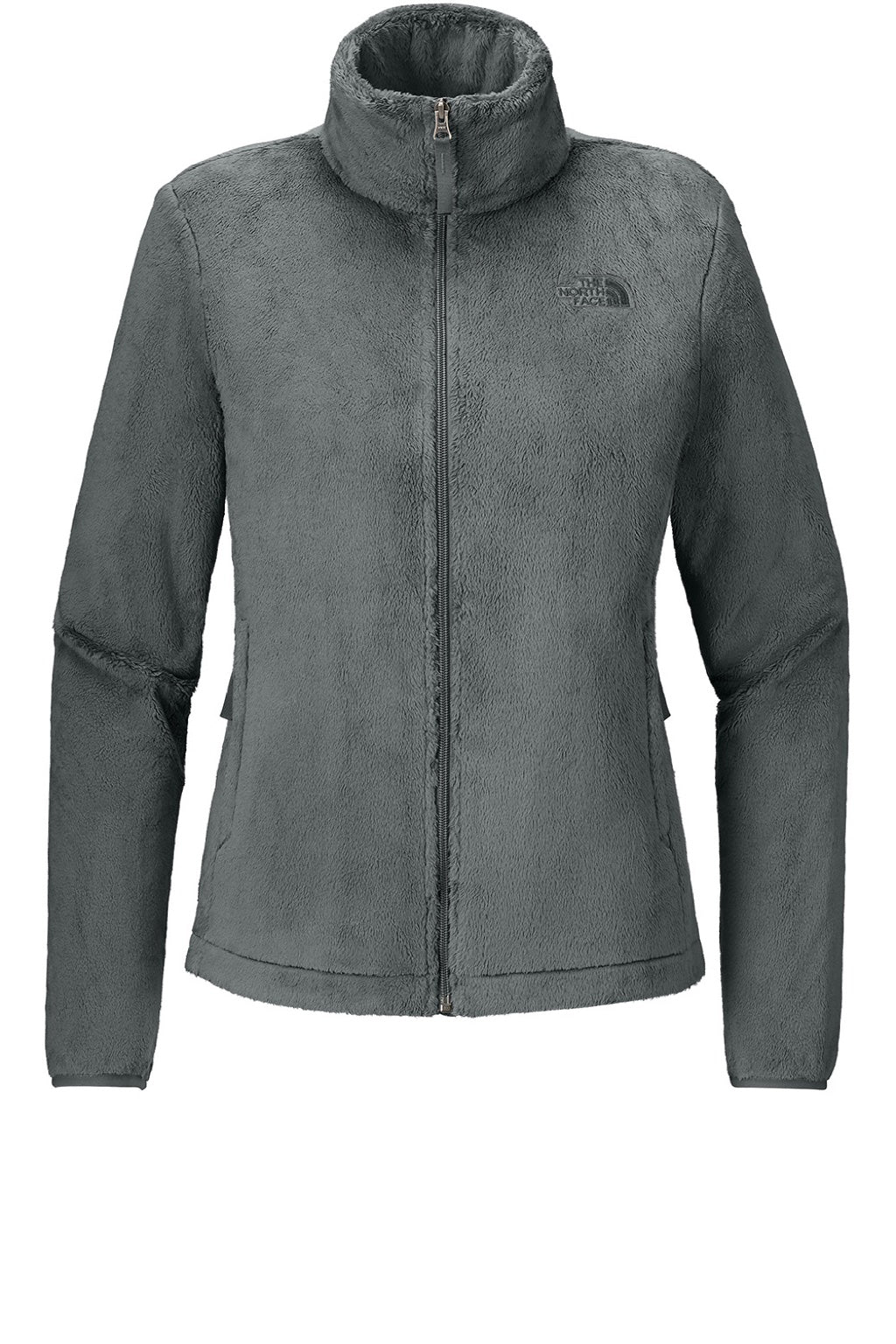 The North Face NF0A7UQJ Mens Osito Full Zip Fleece Jacket Smoked Pearl Grey Flat Front