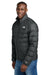 The North Face NF0A7V4F Mens Down Hybrid Water Resistant Full Zip Jacket Black Model Side