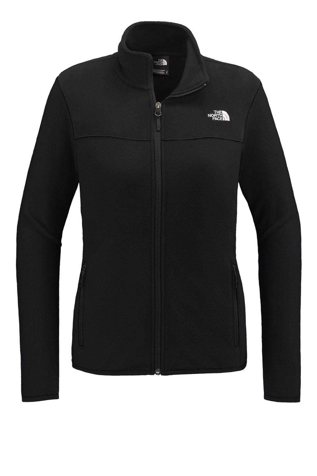 The North Face NF0A7V4K Womens Glacier Fleece Full Zip Jacket Black Flat Front