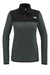 The North Face NF0A7V4M Womens Glacier Fleece 1/4 Zip Jacket Asphalt Grey/Black Flat Front