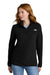 The North Face NF0A7V4M Womens Glacier Fleece 1/4 Zip Jacket Black Model Front