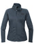 The North Face NF0A7V62 Womens Skyline Full Zip Fleece Jacket Heather Urban Navy Blue Flat Front