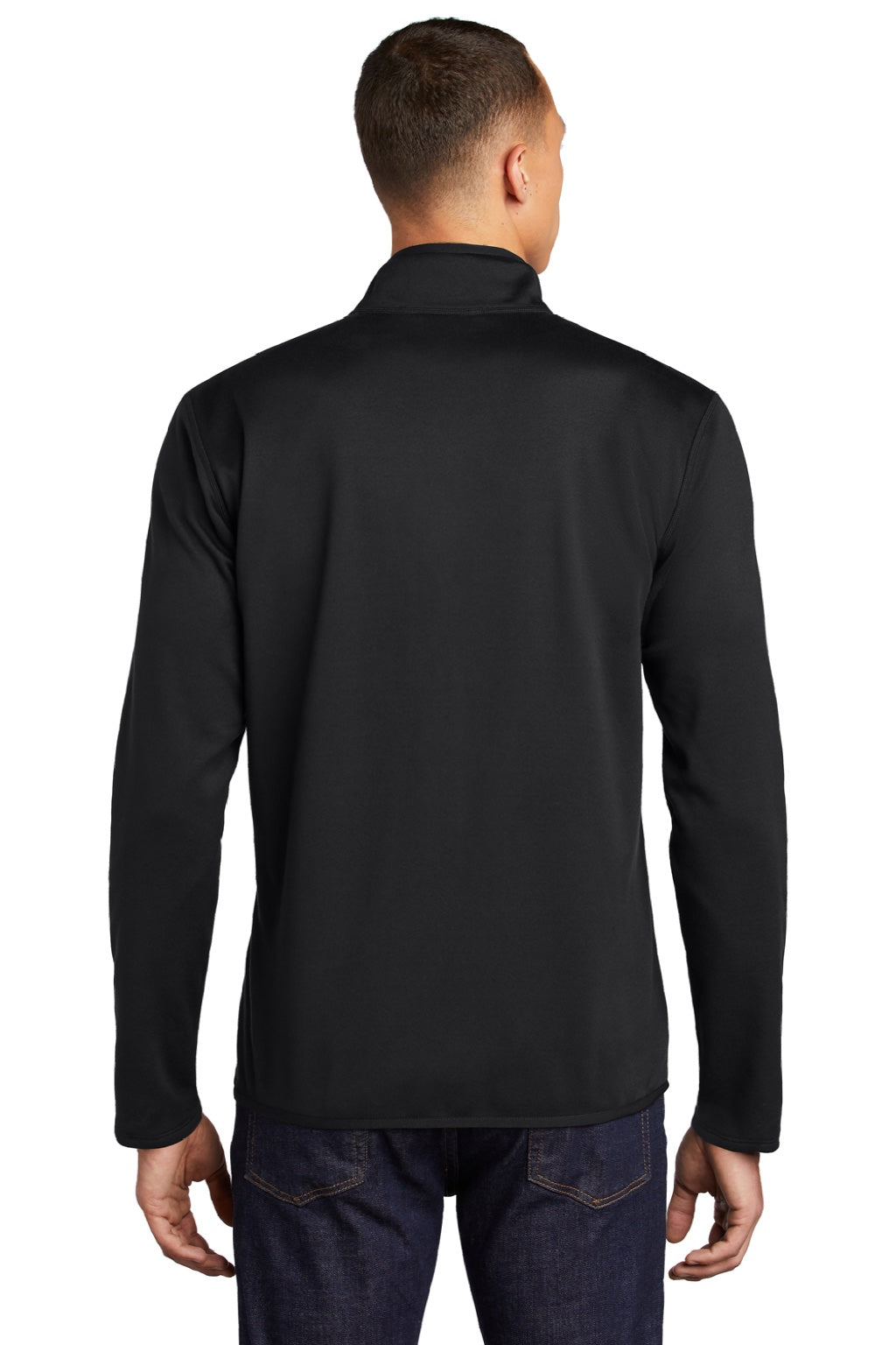 The North Face NF0A7V64 Mens Skyline Full Zip Fleece Jacket Black Model Back