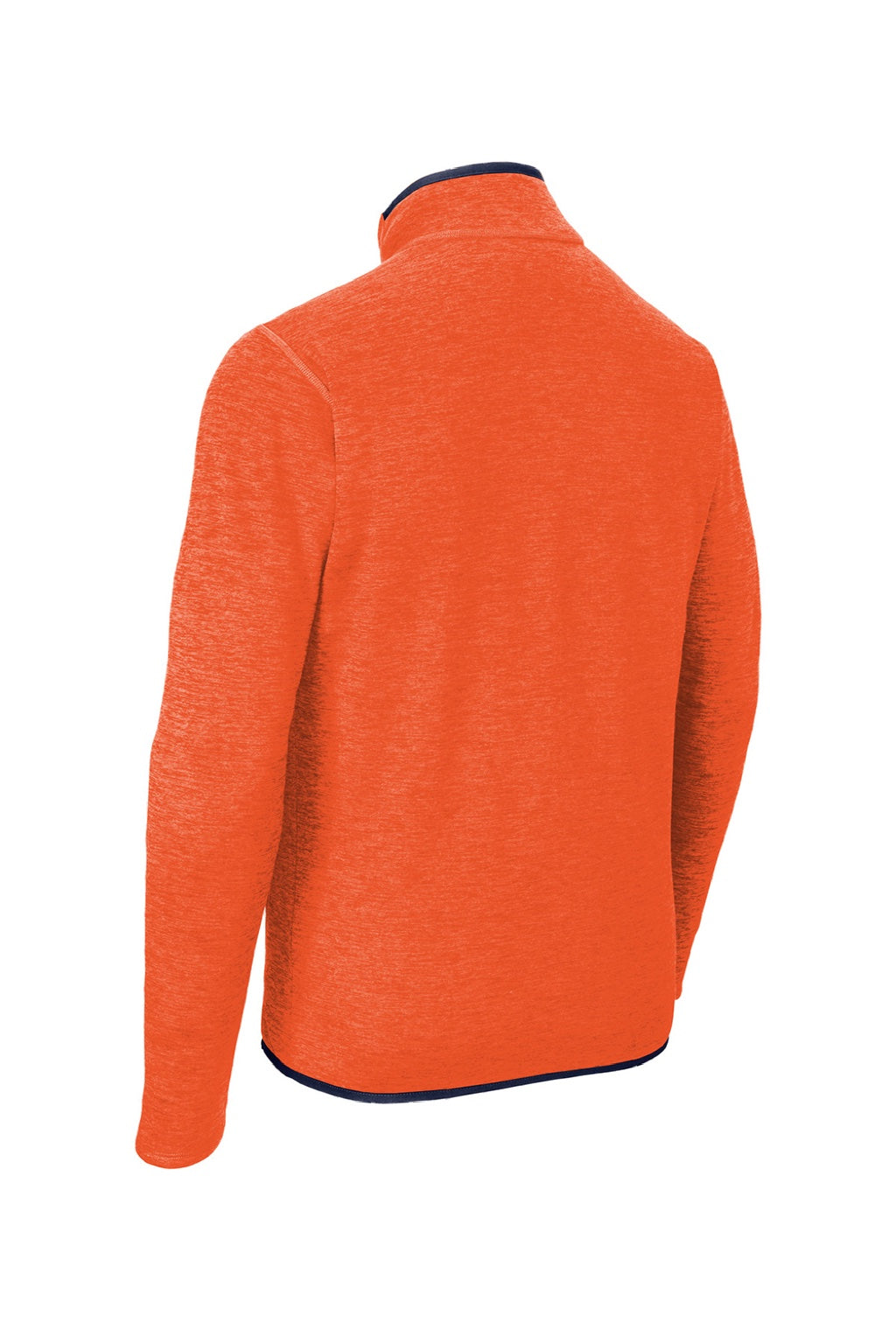 The North Face NF0A7V64 Mens Skyline Full Zip Fleece Jacket Heather Zion Orange/Urban Navy Blue Flat Back