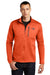 The North Face NF0A7V64 Mens Skyline Full Zip Fleece Jacket Heather Zion Orange/Urban Navy Blue Model Front