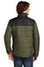 The North Face NF0A7V6J Mens Everyday Water Resistant Insulated Full Zip Jacket Burnt Olive Green Model Back