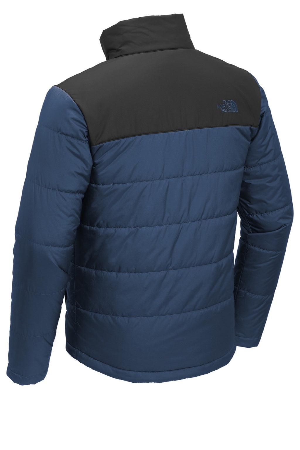 The North Face NF0A7V6J Mens Everyday Water Resistant Insulated Full Zip Jacket Shady Blue Flat Back
