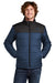 The North Face NF0A7V6J Mens Everyday Water Resistant Insulated Full Zip Jacket Shady Blue Model Front
