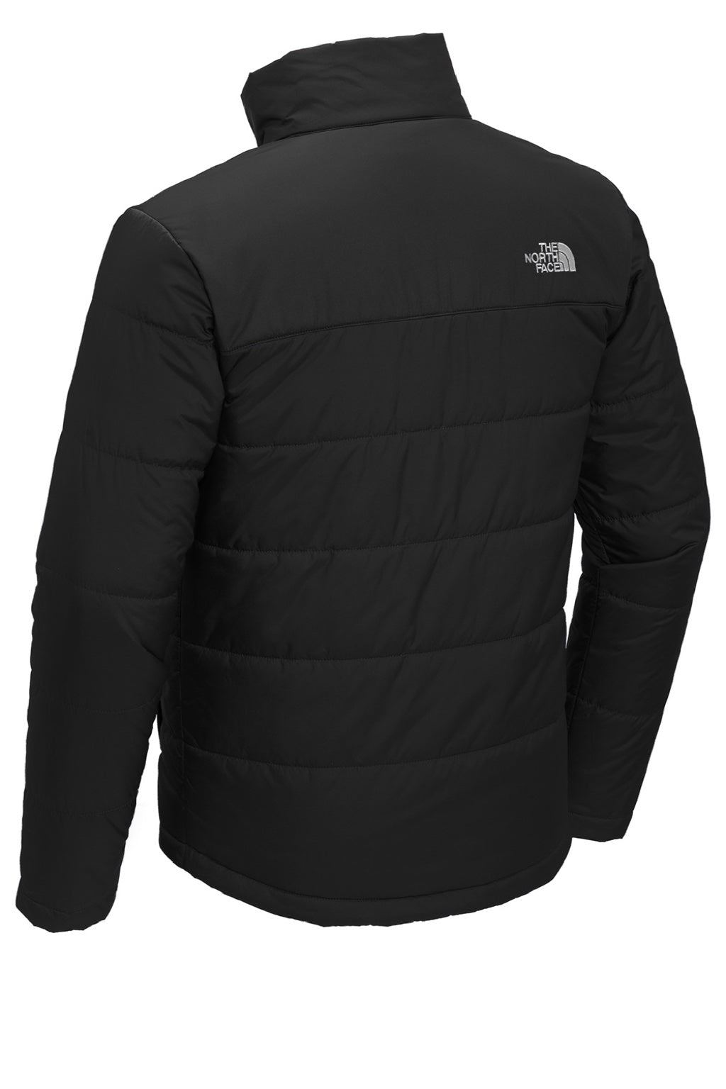The North Face NF0A7V6J Mens Everyday Water Resistant Insulated Full Zip Jacket Black Flat Back