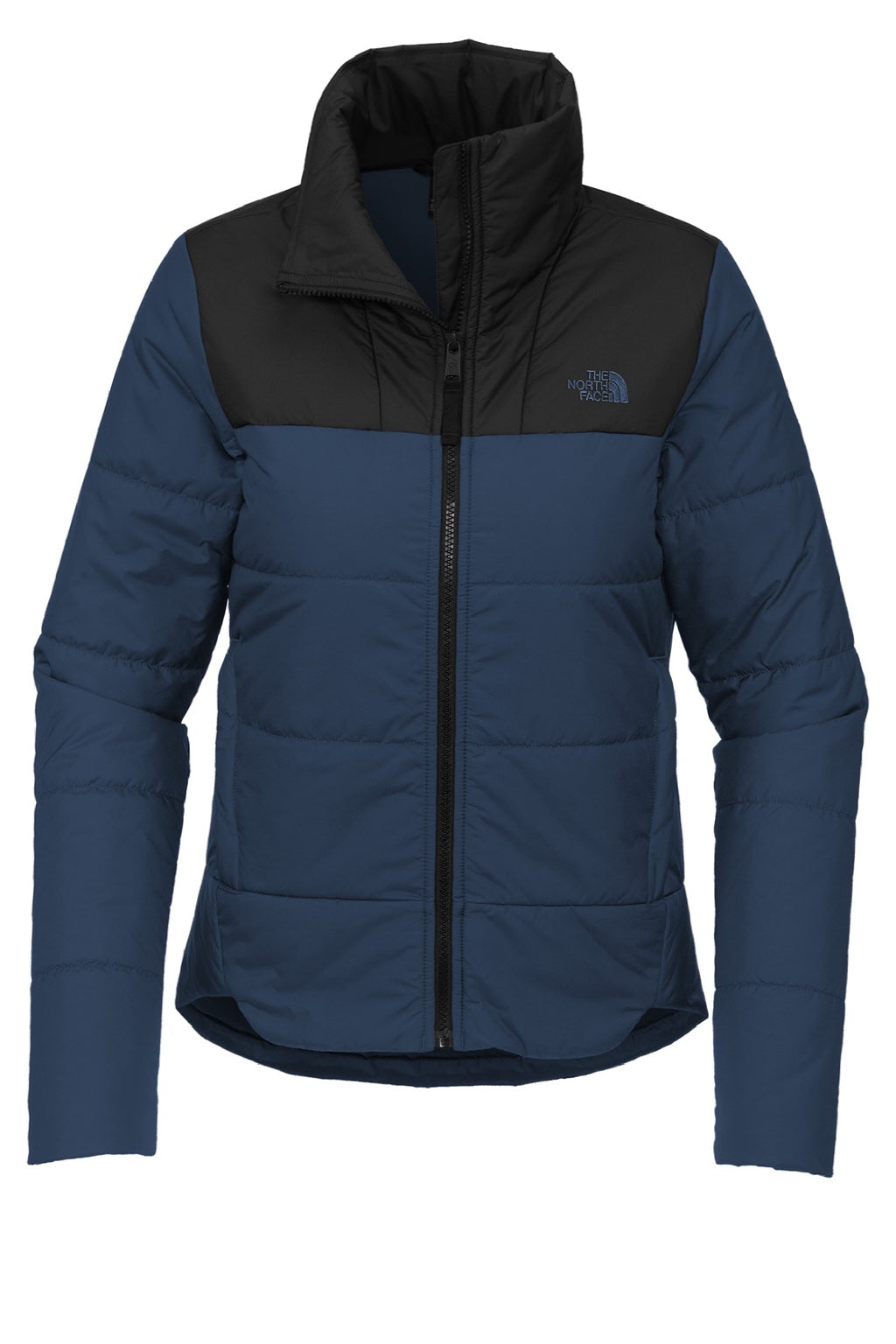 The North Face NF0A7V6K Womens Everyday Water Resistant Insulated Full Zip Jacket Shady Blue Flat Front