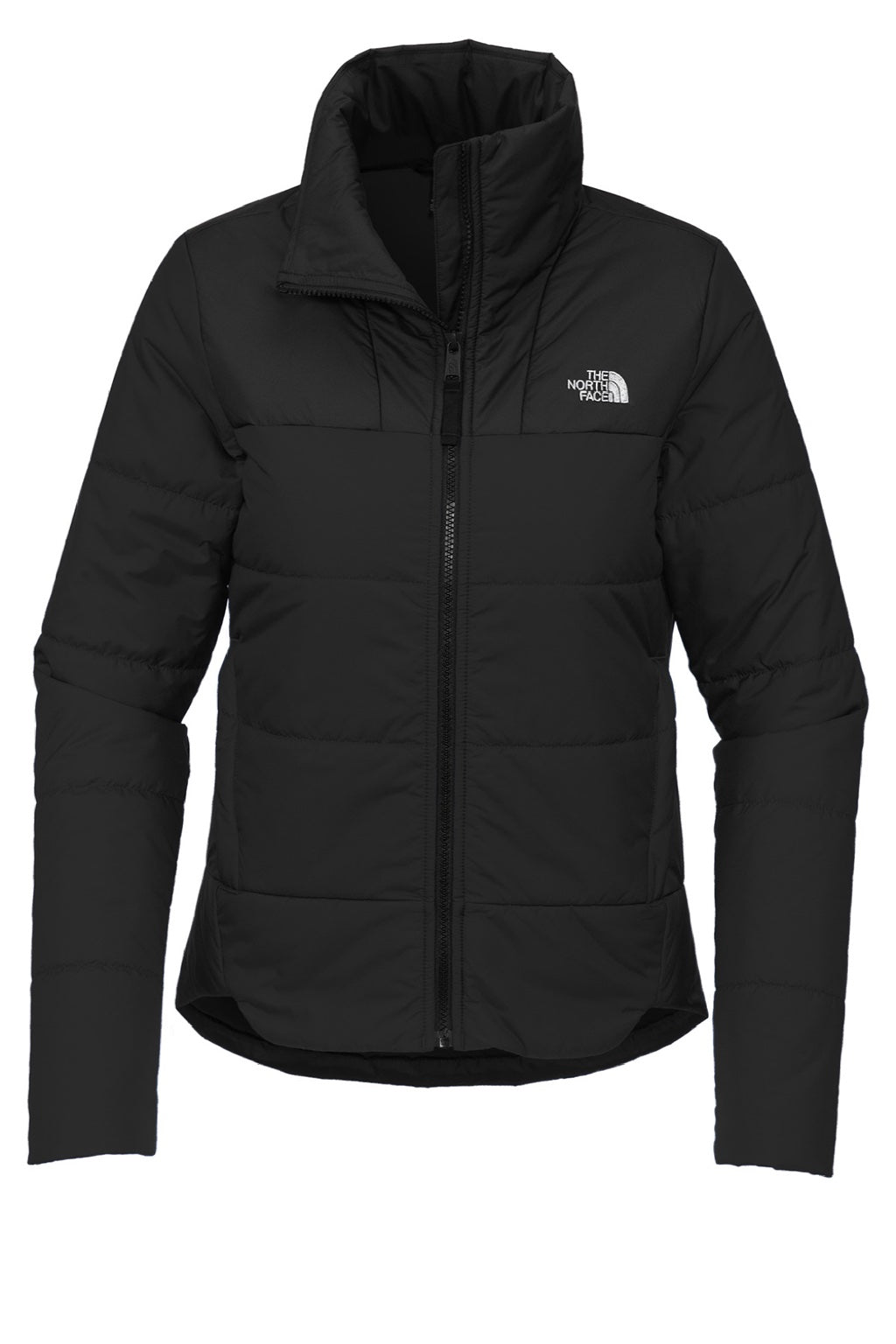 The North Face NF0A7V6K Womens Everyday Water Resistant Insulated Full Zip Jacket Black Flat Front