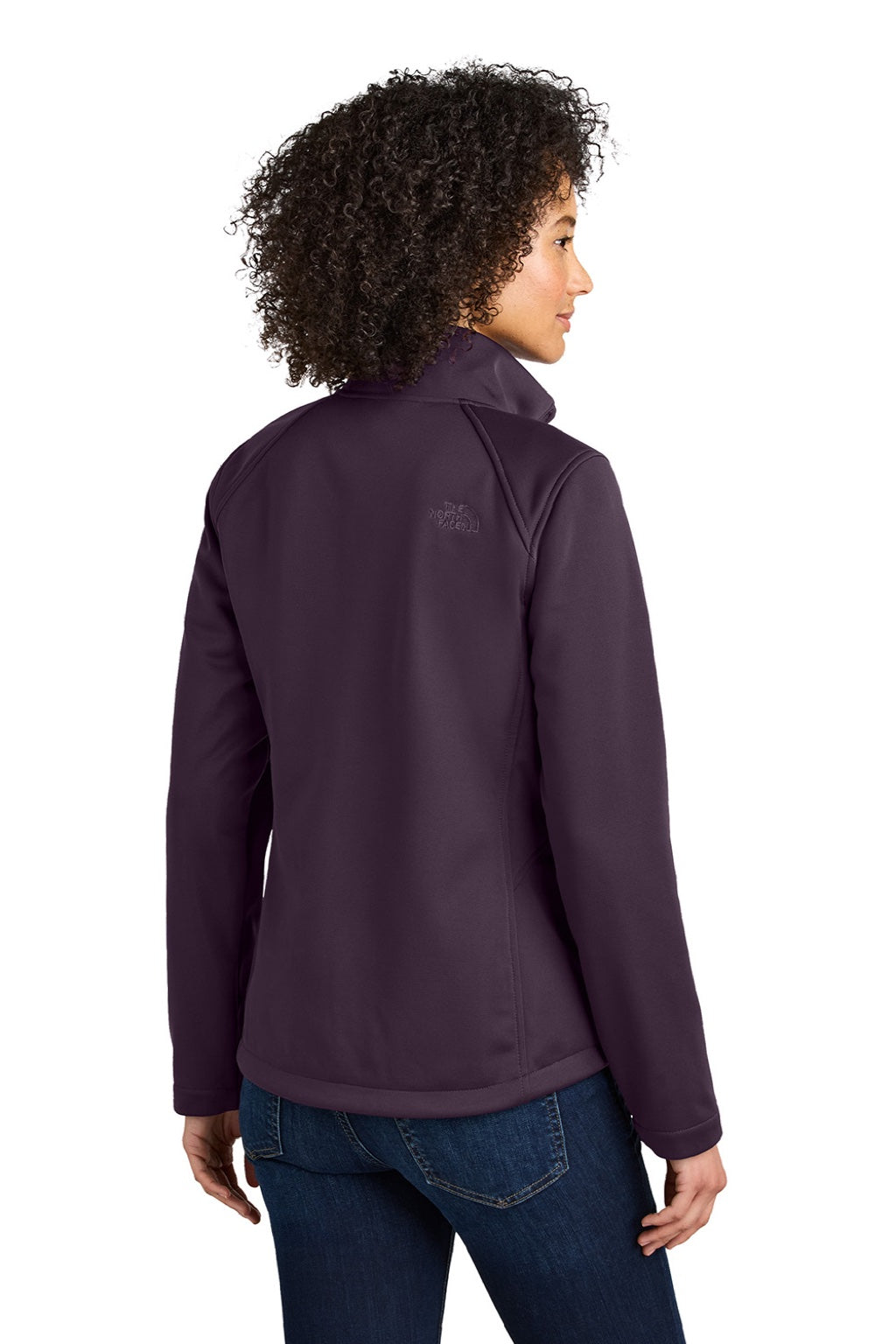 The North Face NF0A88D4 Womens Ridgewall Wind & Water Resistant Soft Shell Full Zip Jacket Blackberry Wine Purple Model Back